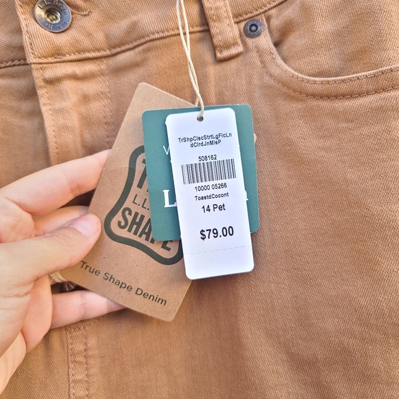 L.L. Bean | Women's True Shape High-Rise Straight-Leg Fleece-Lined Jeans NEW - Picture 5 of 13
